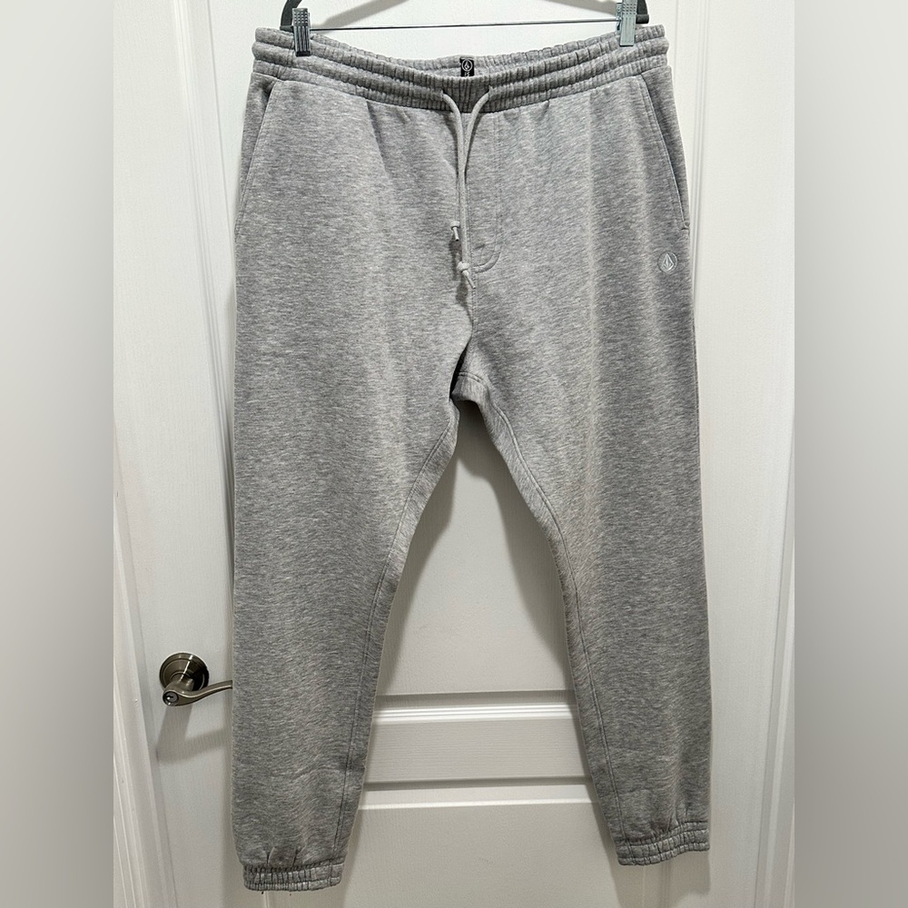 Volcom Men’s Gray Fleece Jogger SweatPants, Size: XXL